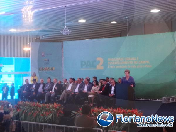 Presidente Dilma Rousseff visitou o Piau&iacute;.(Imagem:FlorianoNews)