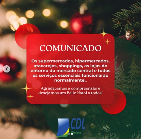 Comércio de Floriano começa a funcionar em horário especial de Natal