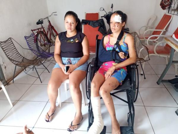 M&atilde;e e tia do beb&ecirc; Laura Sofia(Imagem:G1 Piau&iacute;)
