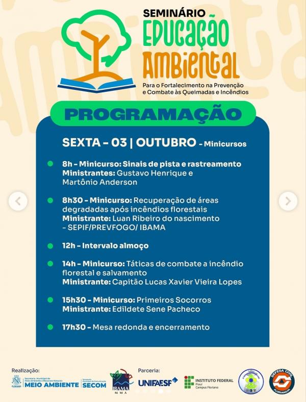 Floriano sediar&aacute; Semin&aacute;rio de Educa&ccedil;&atilde;o Ambiental para preven&ccedil;&atilde;o e combate &agrave;s queimadas(Imagem:Reprodu&ccedil;&atilde;o/Instagram)