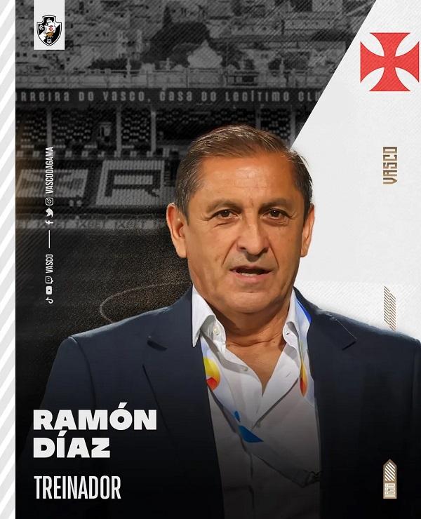 Vasco anuncia contratação do técnico Ramón Díaz