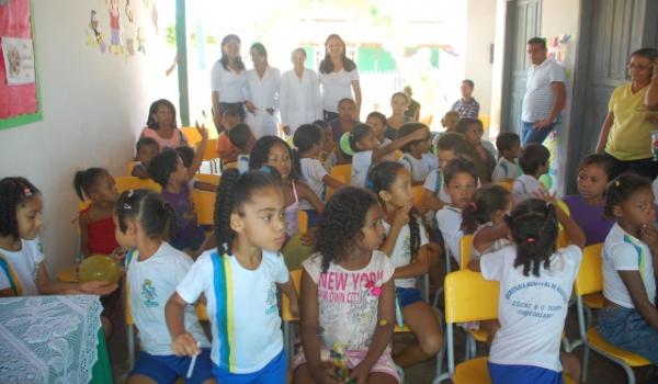 Alunos da Escola Municipal Dom Edilberto participam do Projeto Sa&uacute;de na Escola.(Imagem:Secom)