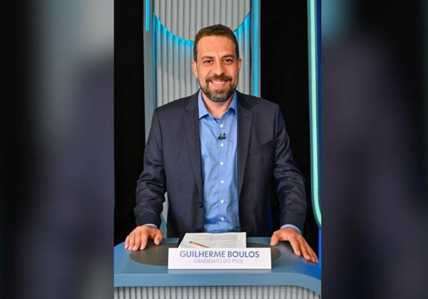 Guilherme Boulos no debate da TV Globo(Imagem:Divulga&ccedil;&atilde;o/TV Globo)