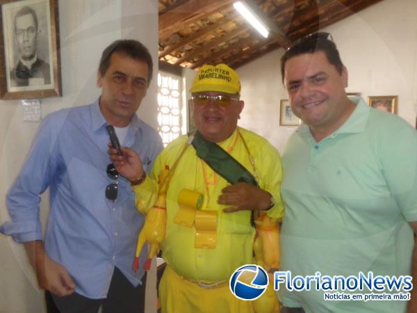 Prefeito Gilberto J&uacute;nior, Renato Costa e Nilson Ferreira.(Imagem:FlorianoNews)