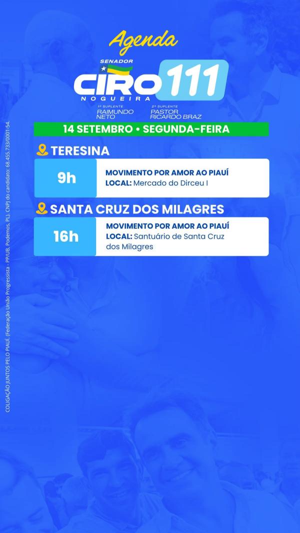 AGENDA CIRO NOGUEIRA - 14/09