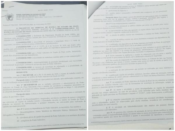 F&oacute;rum de Floriano altera rotina de trabalho para preven&ccedil;&atilde;o do coronav&iacute;rus.(Imagem:Divulga&ccedil;&atilde;o)