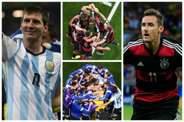 Em festa para campeões do mundo, Alemanha e Argentina se reencontram