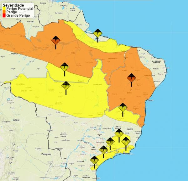 Piauí continua em alerta de chuvas fortes e ventania pelo terceiro dia