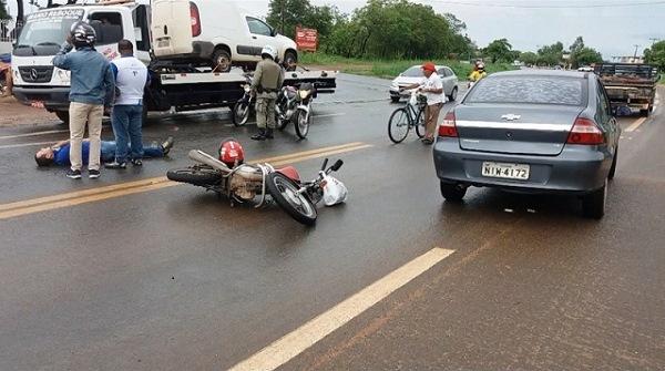 Homem fica ferido em acidente em Barão de Grajaú