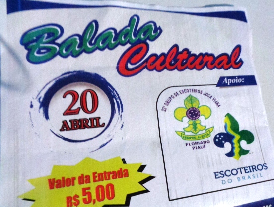Grupo de Escoteiros Joca Viana realizará Balada Cultural em Floriano