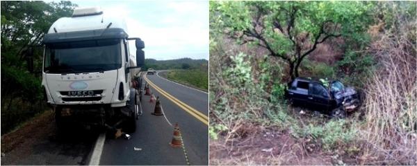 Acidente com caminh&atilde;o-tanque mata mulher e deixa tr&ecirc;s feridos na BR-316.(Imagem:180graus)