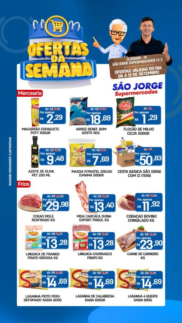 Confira as ofertas da semana do S&atilde;o Jorge Supermercados I e II(Imagem:Divulga&ccedil;&atilde;o)