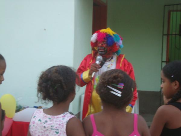 Palha&ccedil;o Carrapeta na festa das crian&ccedil;as no Campo Velho(Imagem:reda&ccedil;&atilde;o)