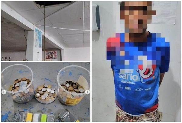 Polícia prende homem acusado de furto a estabelecimento comercial em Floriano