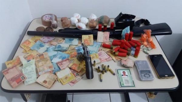 Suspeito de matar o pai é preso por tráfico de drogas no Piauí.(Imagem:Polícia Civil)