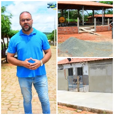 Presidente da Câmara Municipal de Floriano acompanha obras de reforma e ampliação no Distrito Amolar