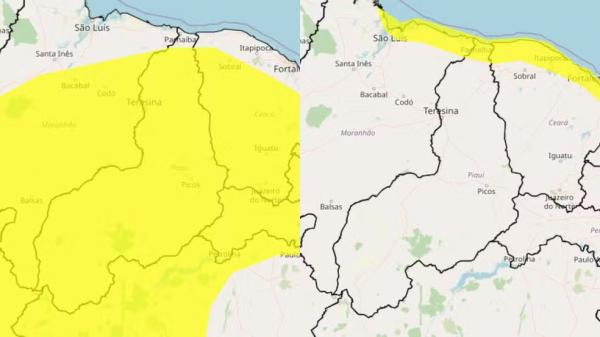 Piau&iacute; tem alertas para baixa umidade e ventos costeiros; veja a previs&atilde;o.(Imagem:Reprodu&ccedil;&atilde;o/Inmet)
