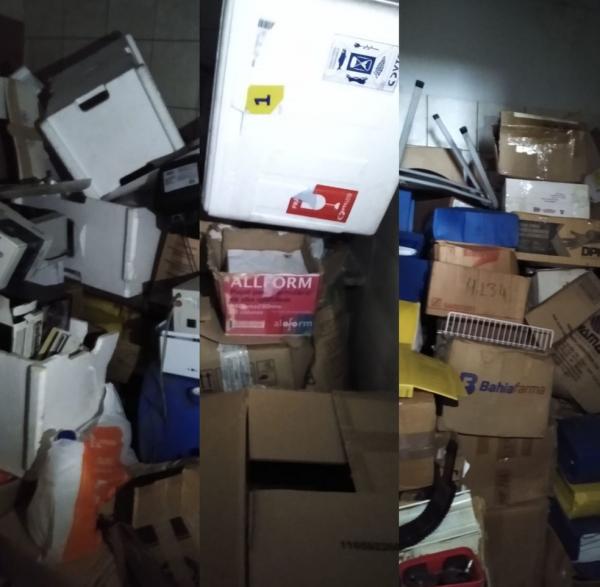 Exames foram encontrados amontoados em caixas(Imagem:Divulga&ccedil;&atilde;o)