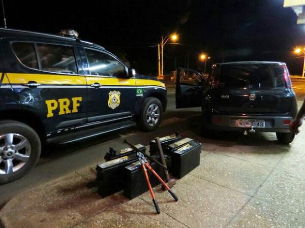 PRF prende no PI suspeito de furtar equipamentos de torres de telefonia