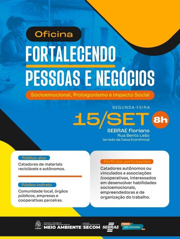 Secretaria de Meio Ambiente realizará oficina para catadores de materiais recicláveis