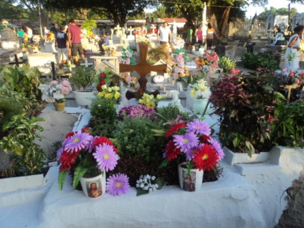Tumulos arrumados para visita&ccedil;&atilde;o do Dia de Finados(Imagem:Cida Santana)