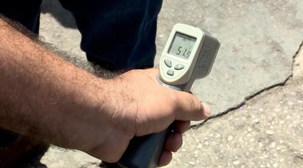 Term&ocirc;metro registra temperatura superior a 51&deg;C em Teresina.(Imagem:Reprodu&ccedil;&atilde;o/TV Clube)