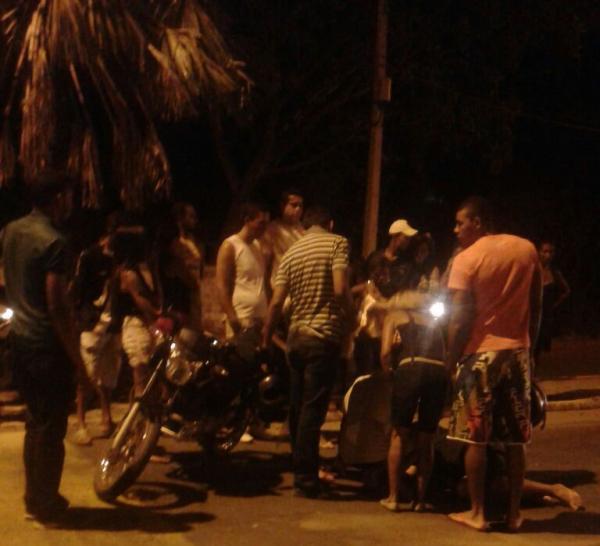 Acidente envolve caminh&atilde;o e motocicleta na Avenida Calixto Lobo.(Imagem:Divulga&ccedil;&atilde;o)