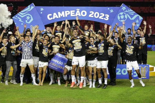 Cear&aacute; foi campe&atilde;o da Copa do Nordeste 2023 e entra direto na terceira fase da Copa do Brasil deste ano.(Imagem:Rafael Vieira/AGIF)