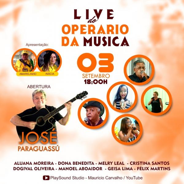 É hoje: projeto Amarelinho realiza live beneficente "Operário da música"