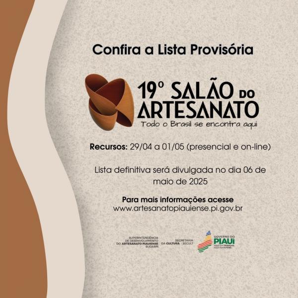 Sudarpi divulga resultado preliminar dos selecionados para o 19º Salão de Artesanato de São Paulo