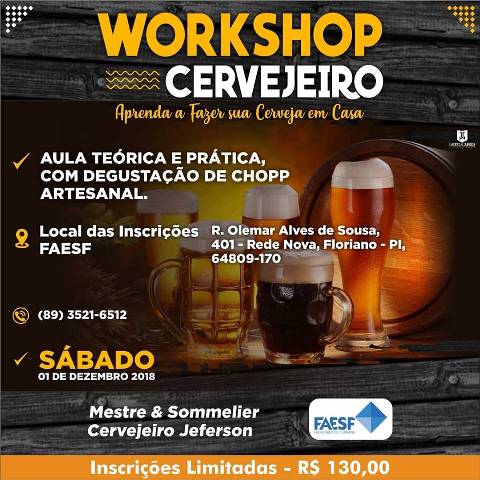 FAESF realiza I Workshop de Cerveja Artesanal