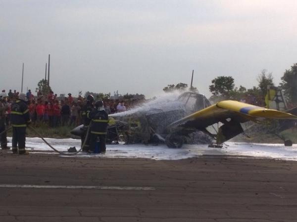 Avi&atilde;o monomotor explode e mata piloto em Balsas, no Maranh&atilde;o.(Imagem:180 Graus)