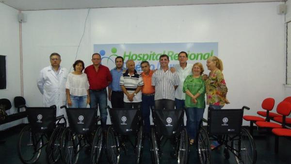 Rotary Clube de Floriano entregou de cadeiras de rodas ao Hospital Tib&eacute;rio Nunes.(Imagem:Divulga&ccedil;&atilde;o)