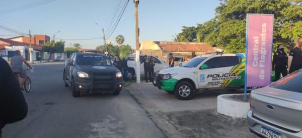 Central de Flagrantes de Parna&iacute;ba, durante Opera&ccedil;&atilde;o Integrada da Pol&iacute;cia Civil.(Imagem:Divulga&ccedil;&atilde;o/PC-PI)