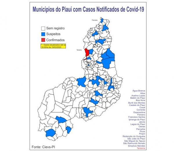 Piauí registra 25 municípios com casos suspeitos; pacientes são monitorados