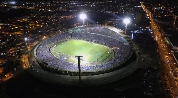  Est&aacute;dio Albert&atilde;o vai receber Altos x Flamengo pelo jogo de ida da terceira fase da Copa do Brasil.(Imagem: Magno Bonfim/Drone/TV Clube )
