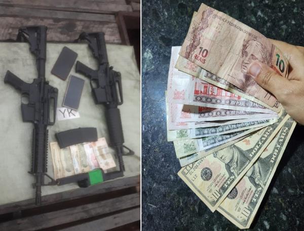 Pol&iacute;cia localiza embarca&ccedil;&atilde;o com armas de fogo e produtos contrabandeados no litoral do Piau&iacute;.(Imagem:Pol&iacute;cia Militar)