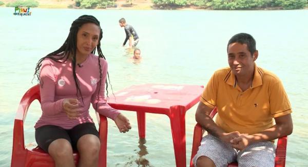 Prainha de &aacute;gua doce em Floriano, entre Piau&iacute; e Maranh&atilde;o, atrai milhares de turistas durante o B-R-O Br&oacute;.(Imagem:Reprodu&ccedil;&atilde;o)