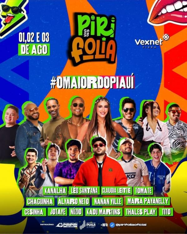 Pirifolia começa nesta sexta (1º) com atrações nacionais e movimentação cultural em Piripiri