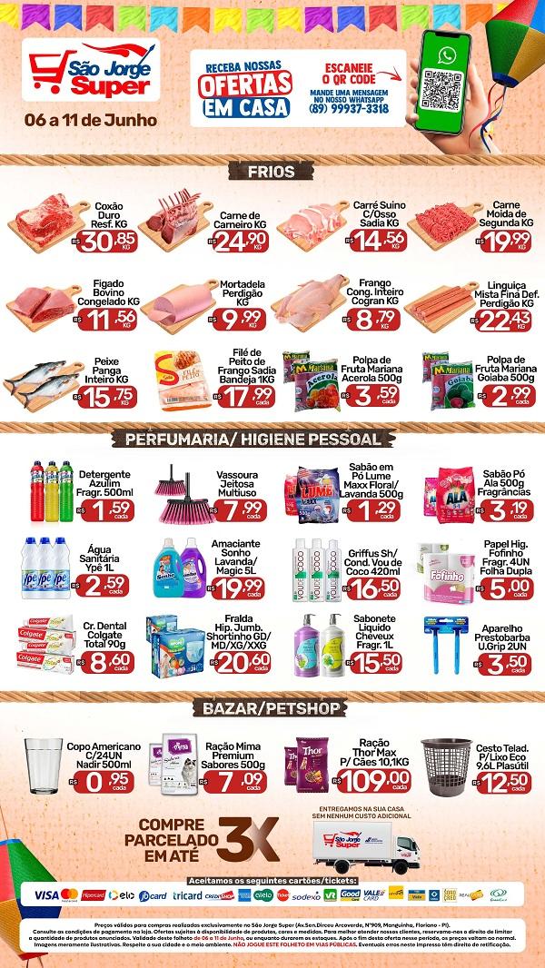 S&atilde;o Jorge Super, um arrai&aacute; de Ofertas! (Imagem:Divulga&ccedil;&atilde;o)