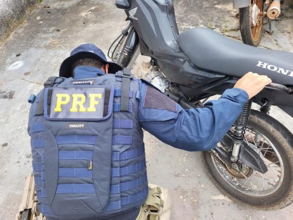 PRF apreendeu uma motocicleta adulterada em Barão de Grajaú