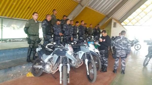 Policiais do 3&ordm; BPM recebem no&ccedil;&otilde;es b&aacute;sicas de Motopatrulhamento T&aacute;tico Urbano.(Imagem:Divulga&ccedil;&atilde;o/3&ordm; BPM)