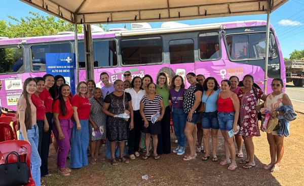 Ônibus Lilás em Campo Maior(Imagem:Divulgação)