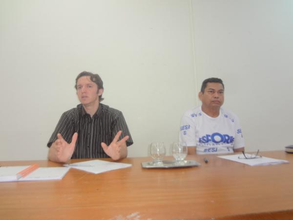  Maur&iacute;cio Miranda, Sec. de Esporte, Cultura e Lazer e Turismo e Gilmar Barbosa, Assessor da Sec. de Esporte.(Imagem:FlorianoNews)