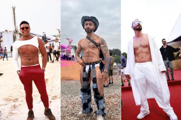 Homens d&atilde;o show de estilo no Tomorrowland Brasil.(Imagem:gshow)