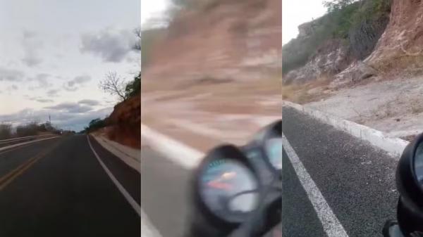 Homem filma momento em que é interceptado por criminosos e tem moto roubada na PI-215