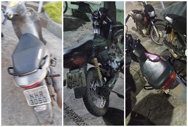 Polícia Militar recupera três motocicletas que haviam sido roubadas em Floriano