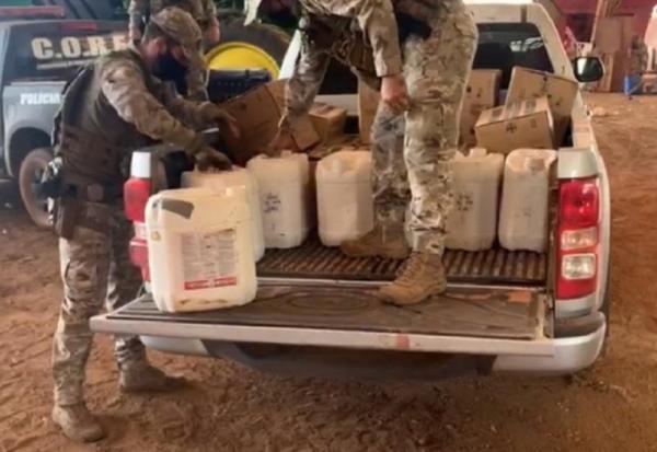 Polícia Civil realiza a apreensão de mais de uma tonelada de grãos de milho e defensivos agrícolas n(Imagem:Reprodução)
