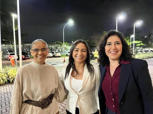  Da esquerda para a direita, Marina Silva (Rede-SP), Eliziane Gama (Cidadania-MA) e Simone Tebet (MDB-RS) nos Est&uacute;dios Globo, no debate de Lula contra Bolsonaro.(Imagem:Reprodu&ccedil;&atilde;o/Twitter)