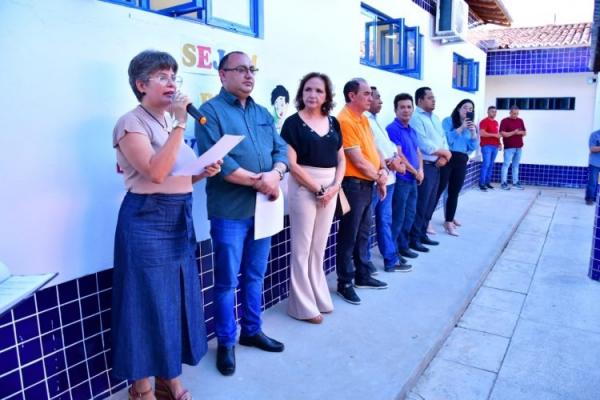 Educa&ccedil;&atilde;o de Floriano entrega amplia&ccedil;&atilde;o da Creche Solimar Alencar.(Imagem:Secom)
